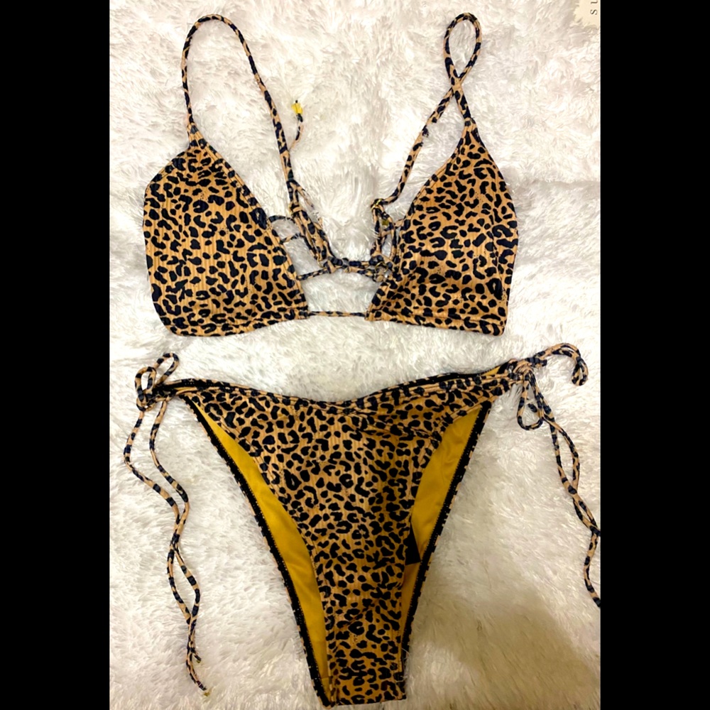 Leopard Swimsuit (features Gold Hardware)